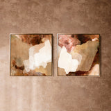 "Bay of Fires I" & "Bay of Fires II (Earth No. 5 & 12)" Square Set of 2 on Canvas