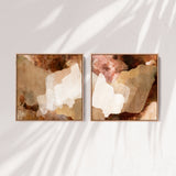 "Bay of Fires I" & "Bay of Fires II (Earth No. 5 & 12)" Square Set of 2 on Canvas