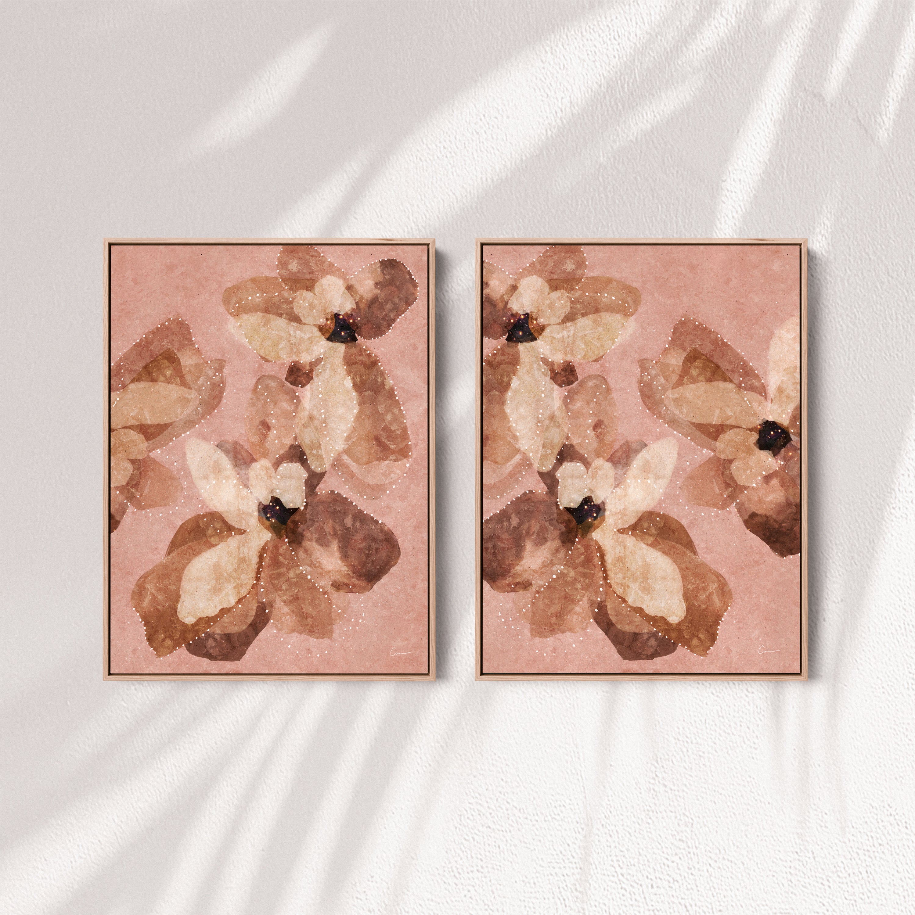 "La Palma" Portrait I & II Set of 2 on Canvas