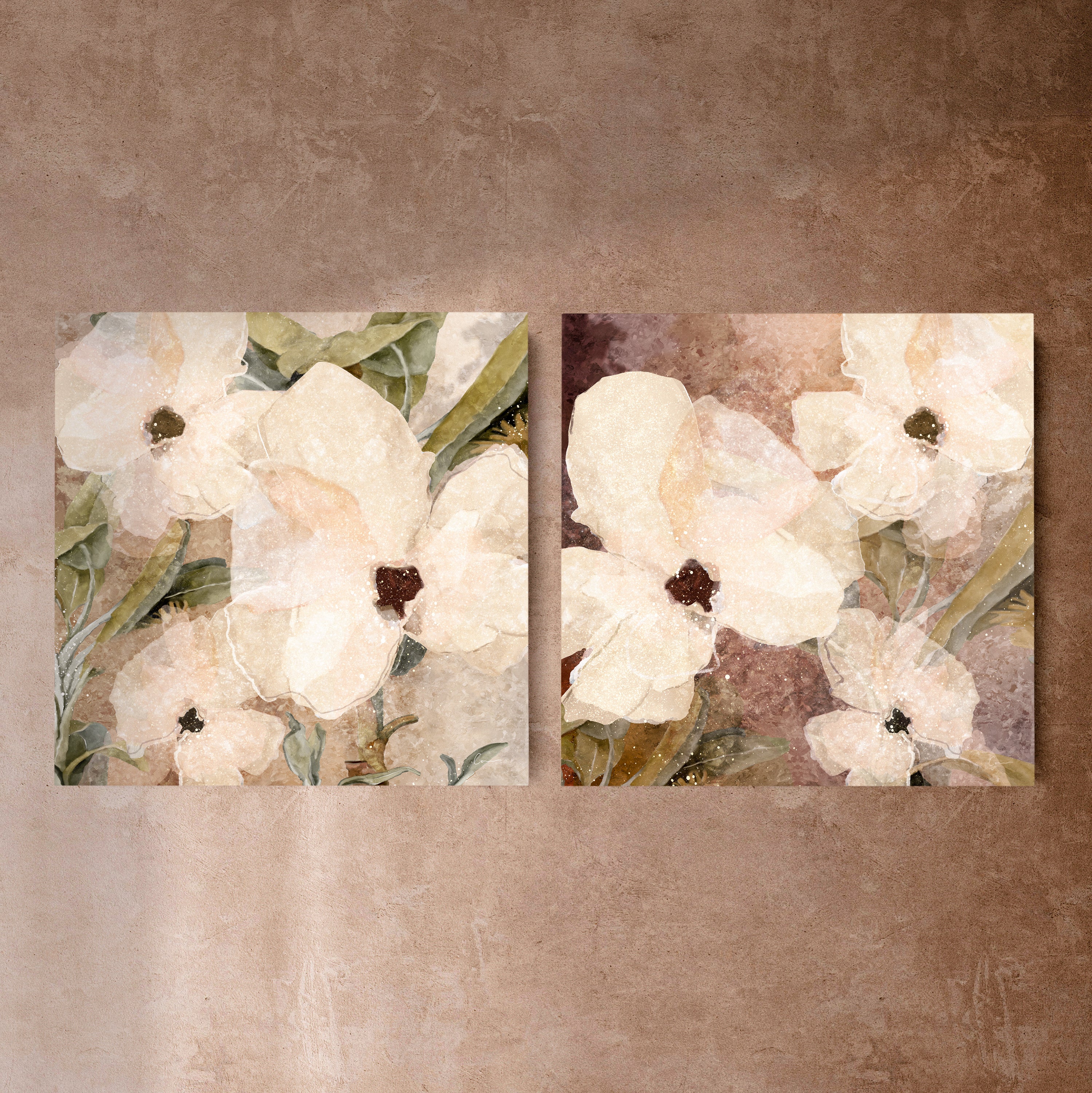 "Magnetic Island I (No. 27)" & "Magnetic Island II (No. 31)" Square Set of 2 on Canvas