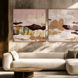 "Main Beach" & "Miami" on Canvas - Set of 2 Square