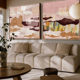 "Main Beach" & "Miami" on Canvas - Set of 2 Square