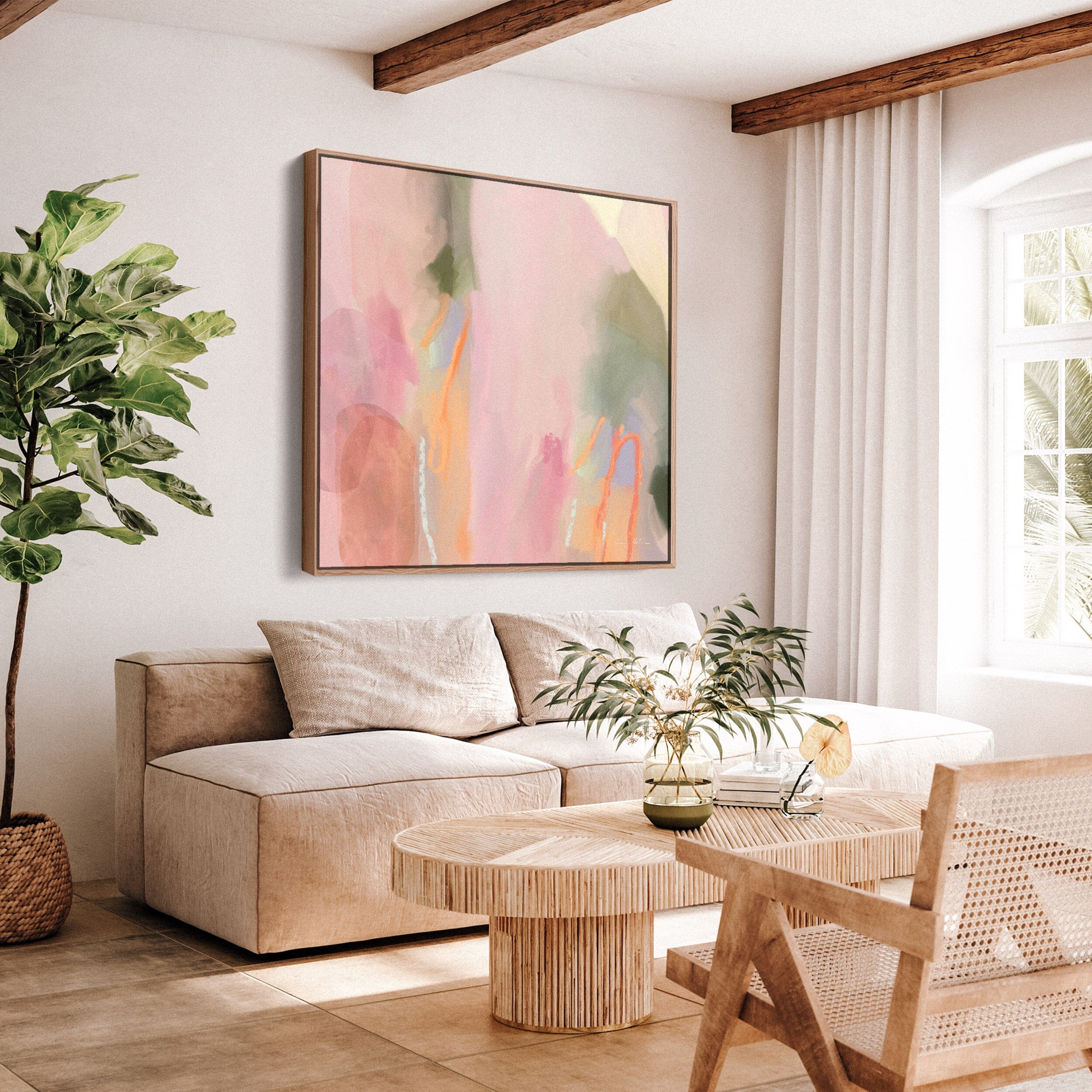 "Munich" on Canvas - Square I Canvas Wall Art Corinne Melanie