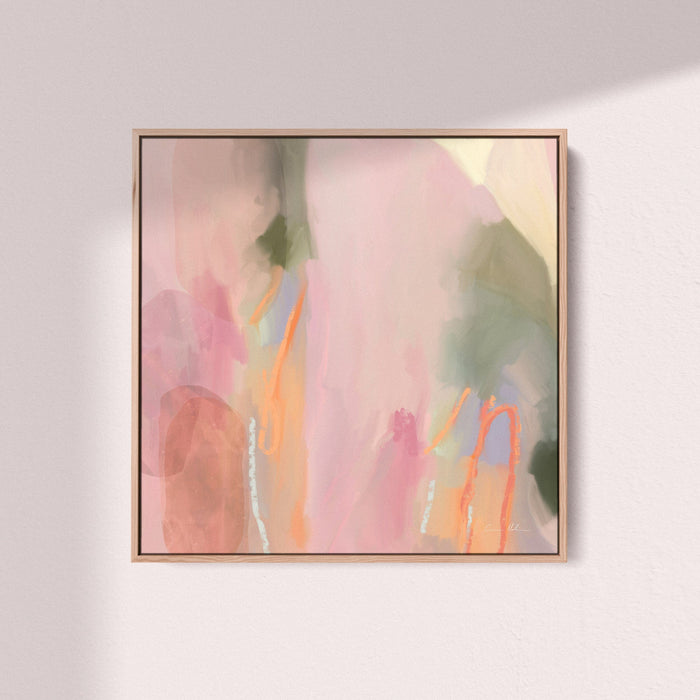 "Munich" on Canvas - Square I Canvas Wall Art Corinne Melanie Professionally Framed - Oak 20x20in / 50x50cm