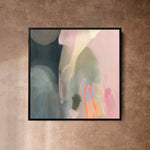 "Munich" on Canvas - Square II Canvas Wall Art Corinne Melanie Professionally Framed - Black 20x20in / 50x50cm