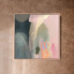 "Munich" on Canvas - Square II Canvas Wall Art Corinne Melanie Professionally Framed - Oak 20x20in / 50x50cm