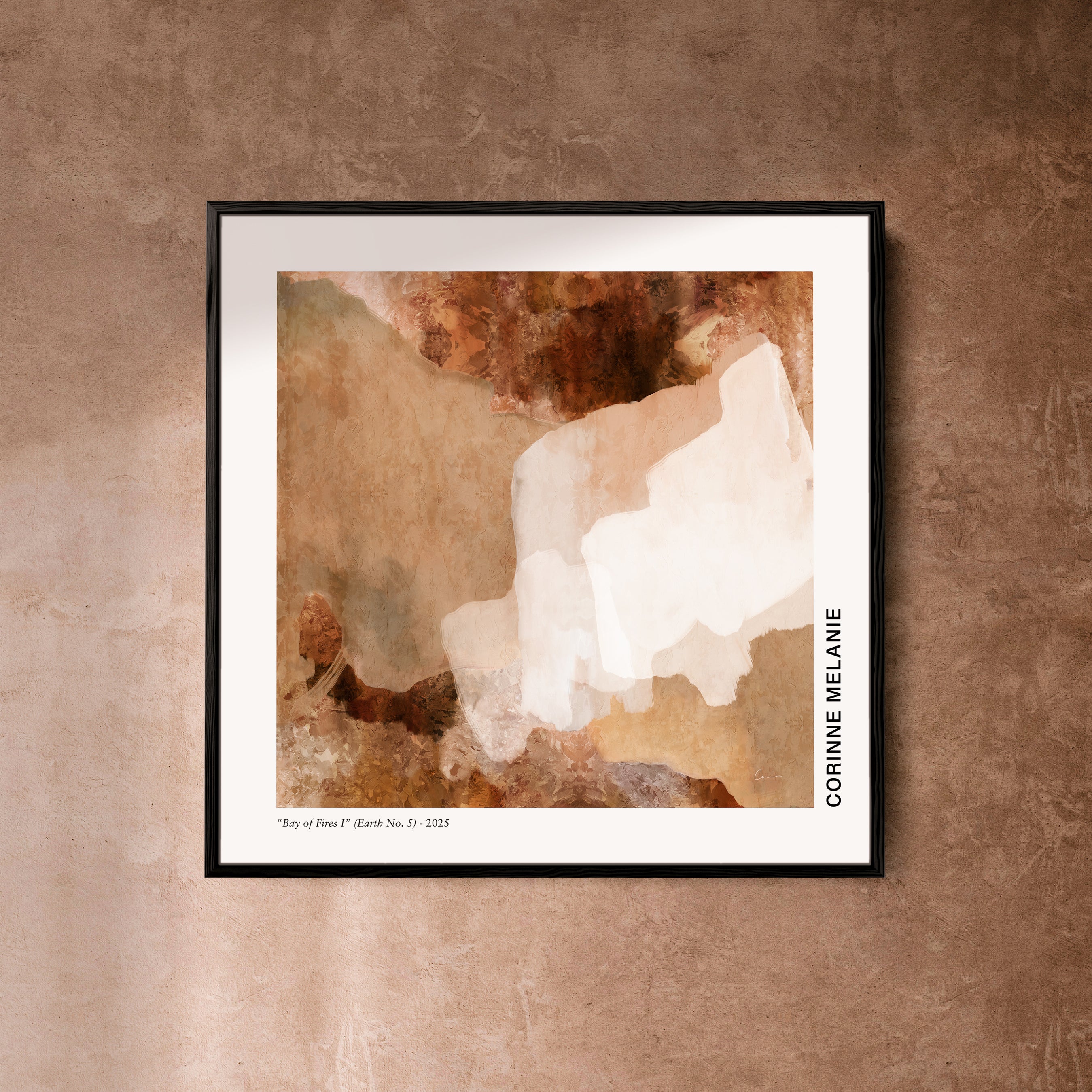 "Bay of Fires" (Earth No. 5)" - Gallery Collectible on Canvas - Square