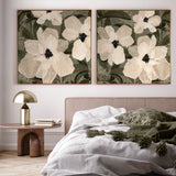 Agistri" Square I & II on Canvas - Set of 2