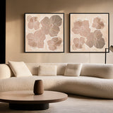 "Desert Sun Bloom" Set of 2 on Canvas