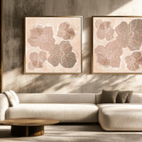 "Desert Sun Bloom" Set of 2 on Canvas