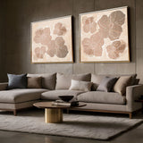 "Desert Sun Bloom" Set of 2 on Canvas