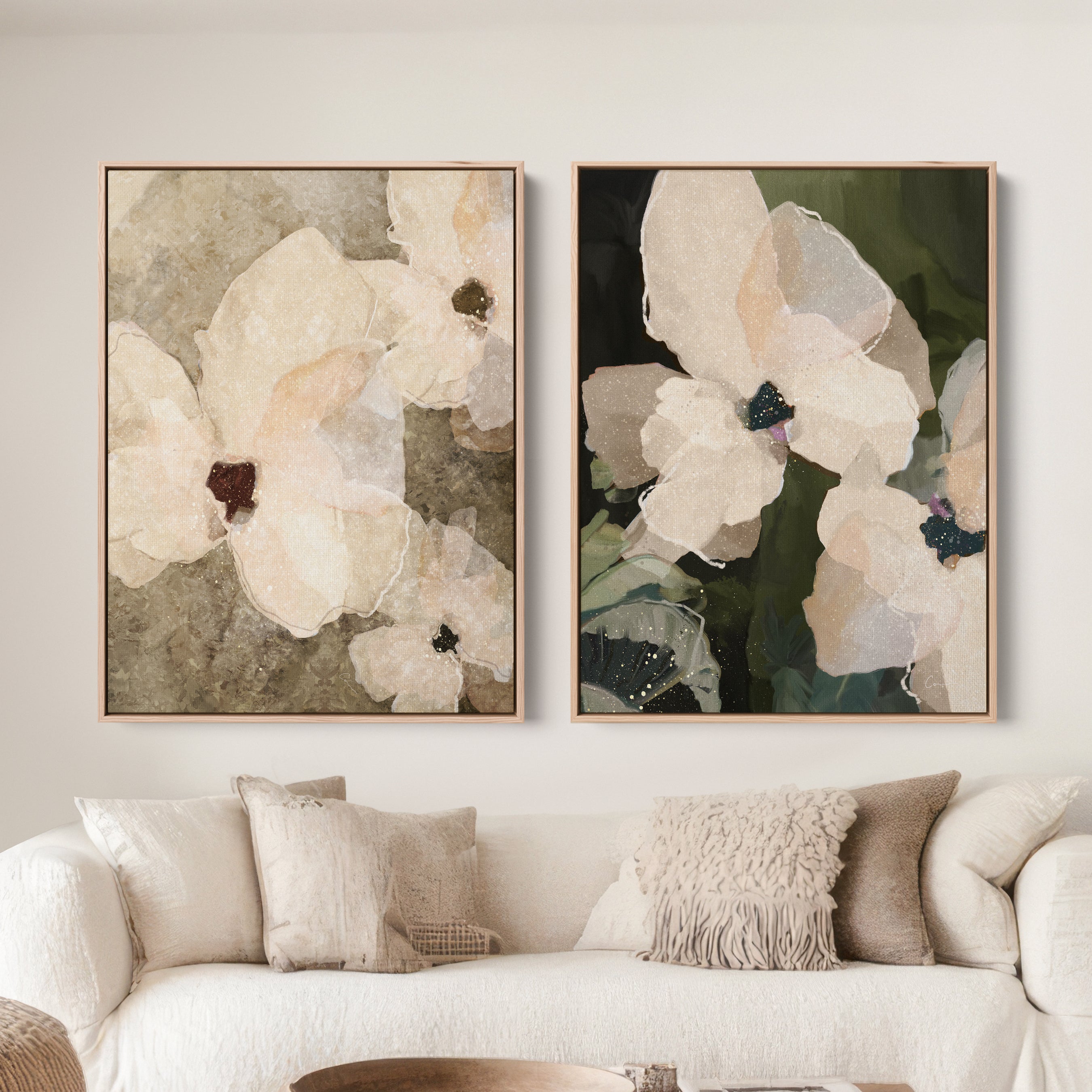 "Four Mile Beach (Earth No. 20)" & "Monteverde" Portrait Set of 2 on Canvas