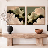 "Hyades" & Square I & II on Canvas - Set of 2