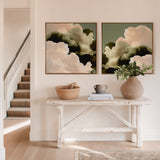 "Hyades" & Square I & II on Canvas - Set of 2