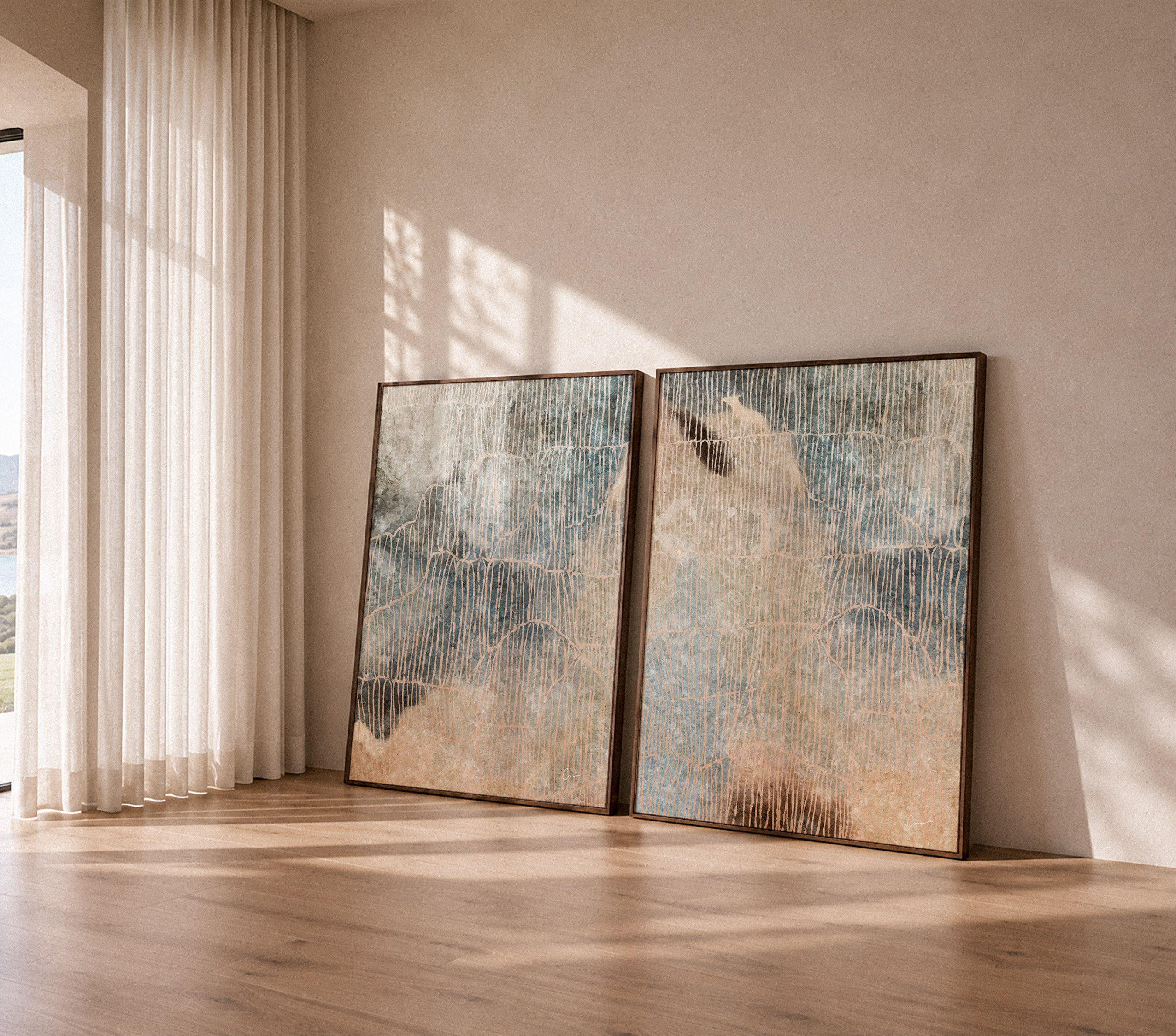 "Hyams Light" Portrait I & II - Set of 2 on Canvas