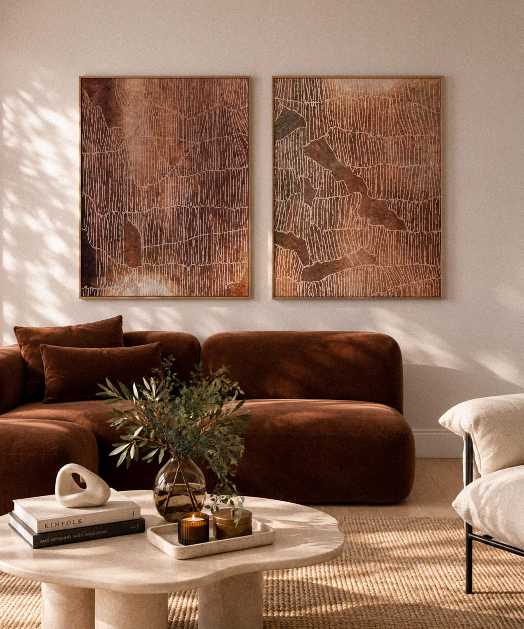 "Exmouth Sol" & "Kalbarri Ember" - Portrait Set of 2 on Canvas