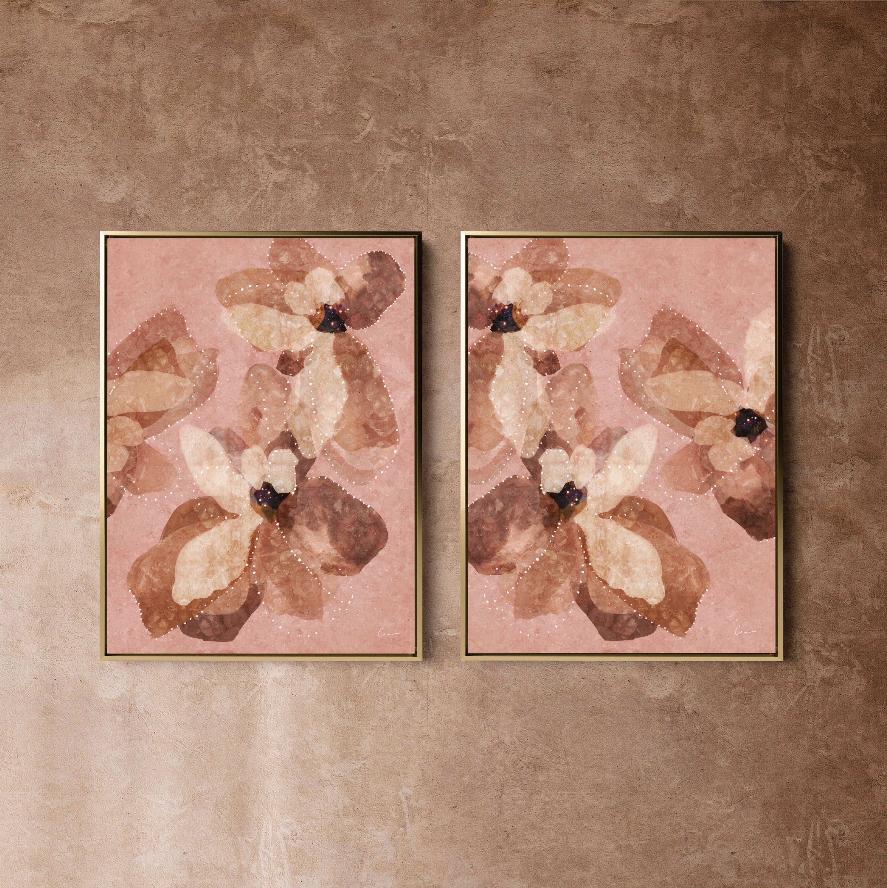 "La Palma" Portrait I & II Set of 2 on Canvas