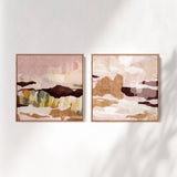 "Main Beach" & "Miami" on Canvas - Set of 2 Square
