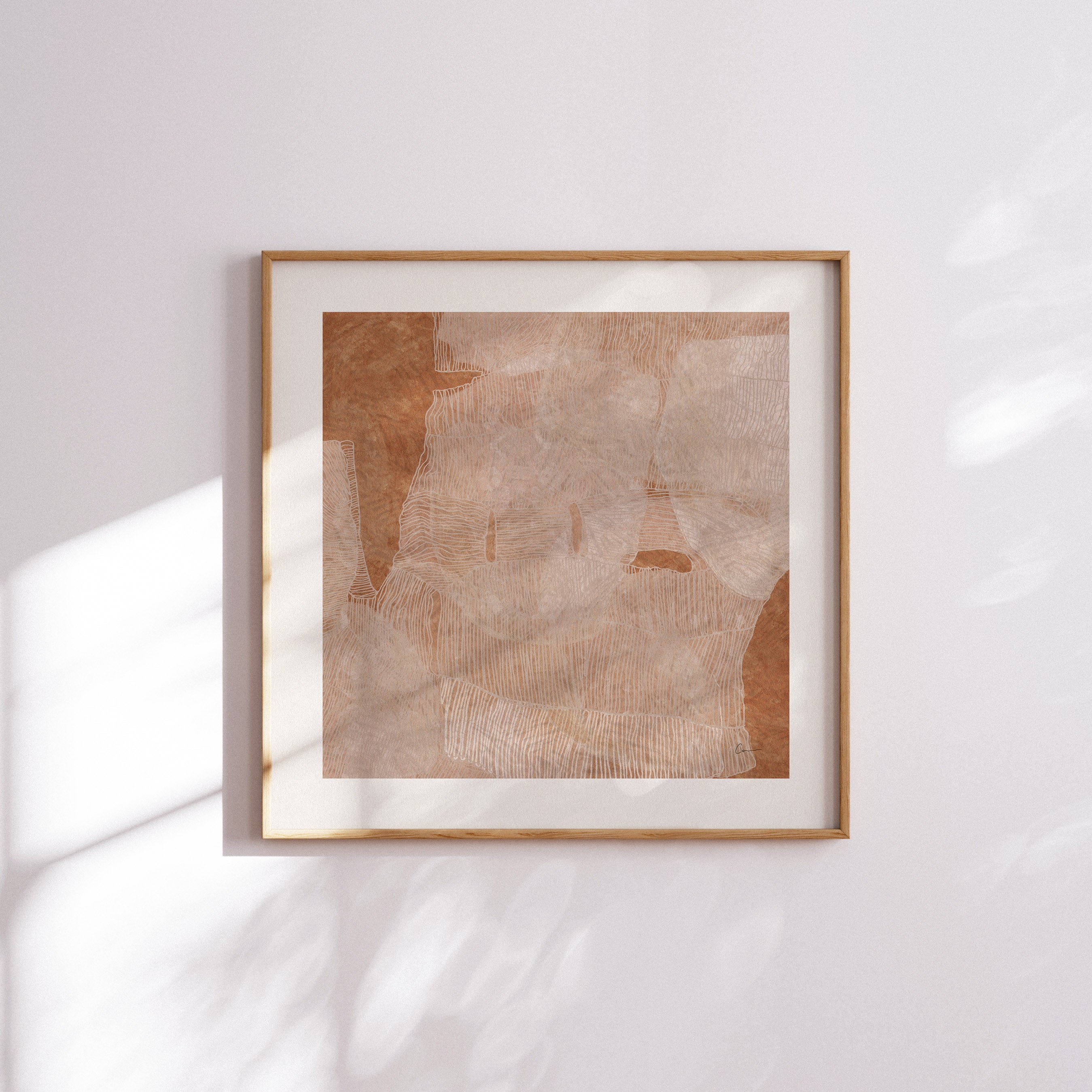 "Margaret River Rocks" (Square ii) Framed Paper Print