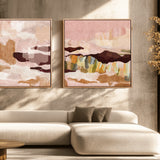 "Main Beach" & "Miami" on Canvas - Set of 2 Square
