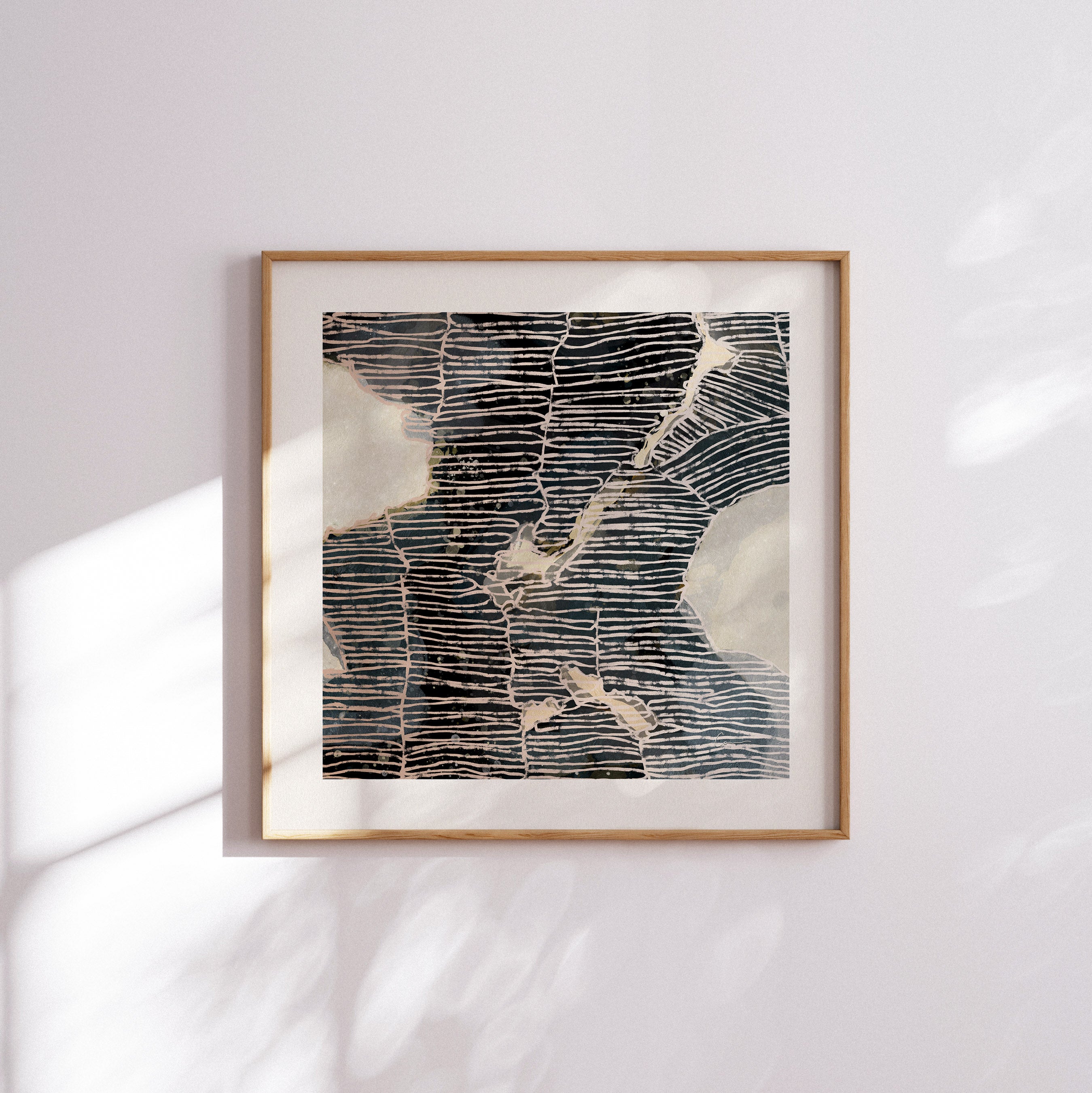 "Milos Stone" (Square II) Framed Paper Print