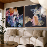 "Nightflower I & VI" Set of 2 on Canvas