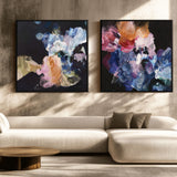 "Nightflower I & VI" Set of 2 on Canvas