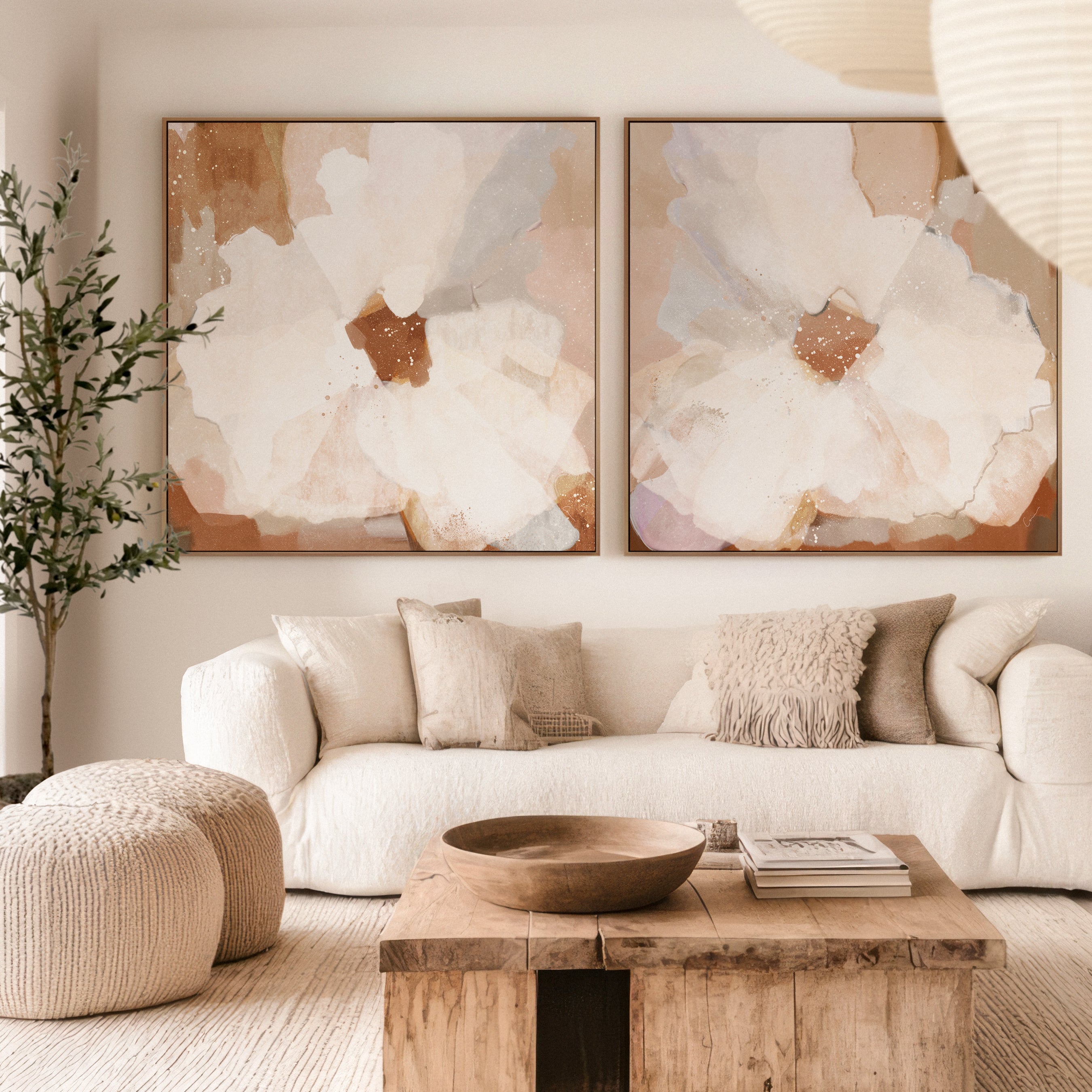 "Tulum I" & "Tulum II" Square Set of 2 on Canvas