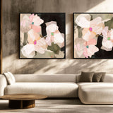 "Ubud Bloom" Set of 2 on Canvas