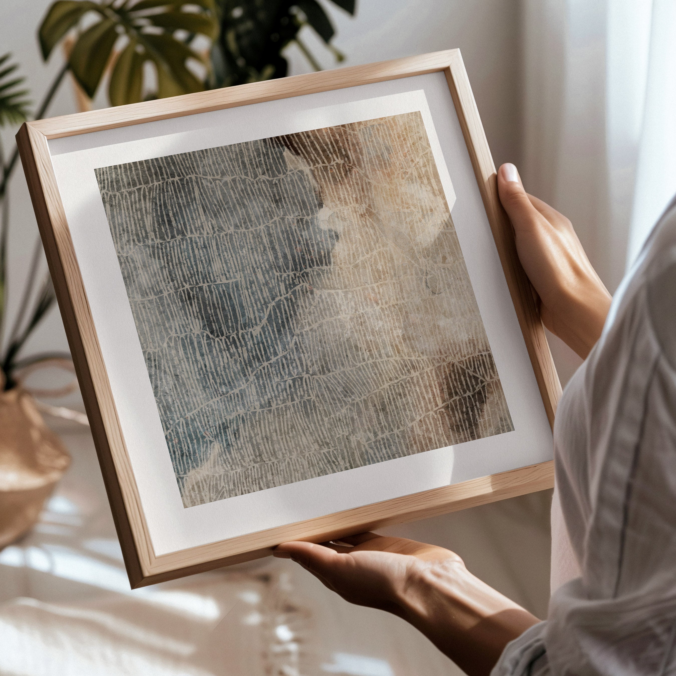 "Whitehaven Tide" (Square I) Framed Paper Print