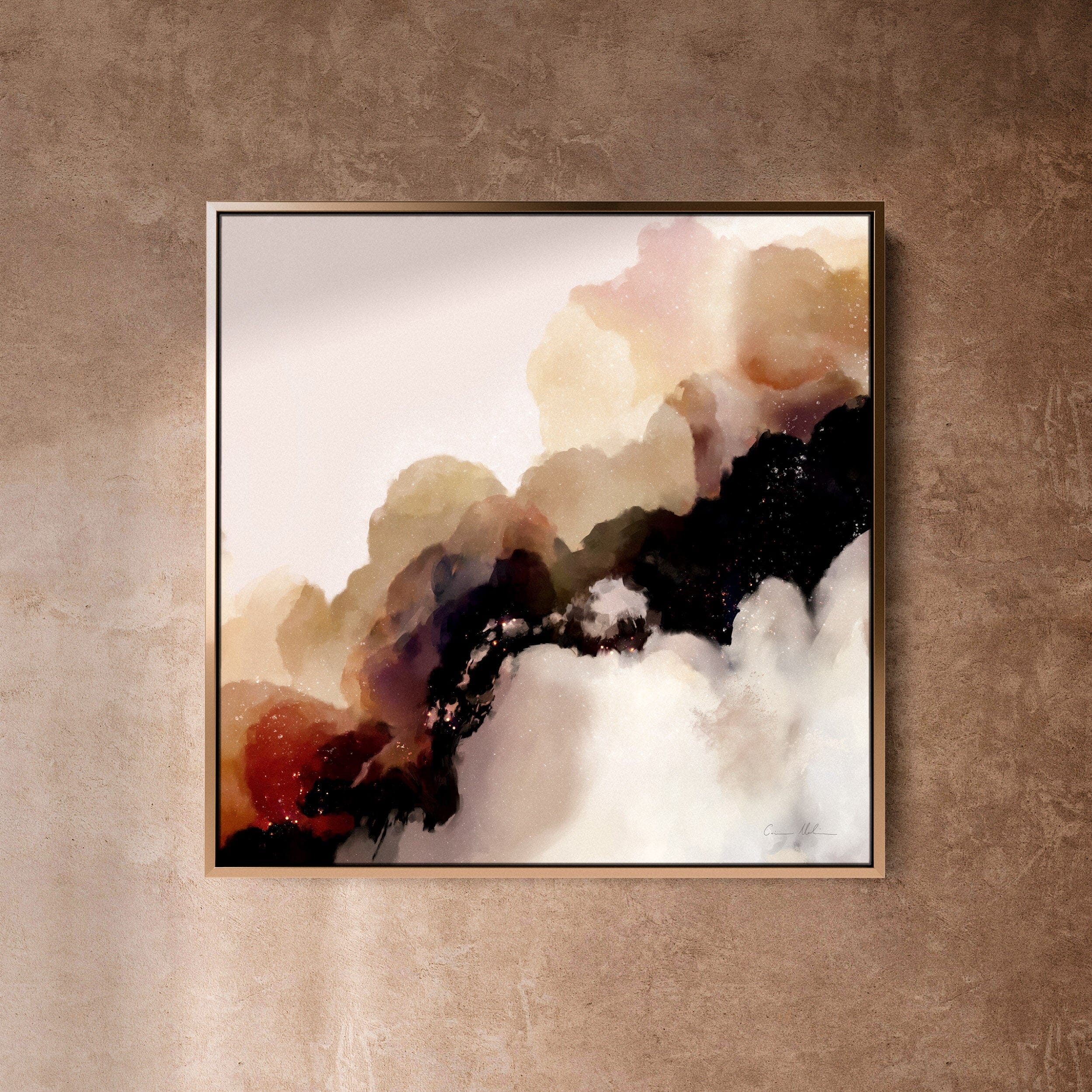 "Alto Stratus No. 1" on Canvas Canvas Wall Art Corinne Melanie Framed - Cloud Painting Wall Art by Corinne Melanie