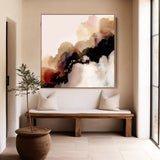 "Alto Stratus No. 1" on Canvas Canvas Wall Art Corinne Melanie Framed - Oak 50x50in / 125x125cm 