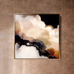 "Alto Stratus No. 2" on Canvas - Limited Edition Canvas Wall Art Corinne Melanie Framed - Gold 20x20in / 50x50cm 