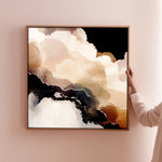 "Alto Stratus No. 2" on Canvas - Limited Edition Canvas Wall Art Corinne Melanie Framed - Oak 30x30in / 75x75cm 