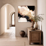 "Alto Stratus No. 2" on Canvas - Limited Edition Canvas Wall Art Corinne Melanie Framed - Oak 40x40in / 100x100cm 