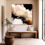 "Alto Stratus No. 2" on Canvas - Limited Edition Canvas Wall Art Corinne Melanie Framed - Oak 50x50in / 125x125cm 