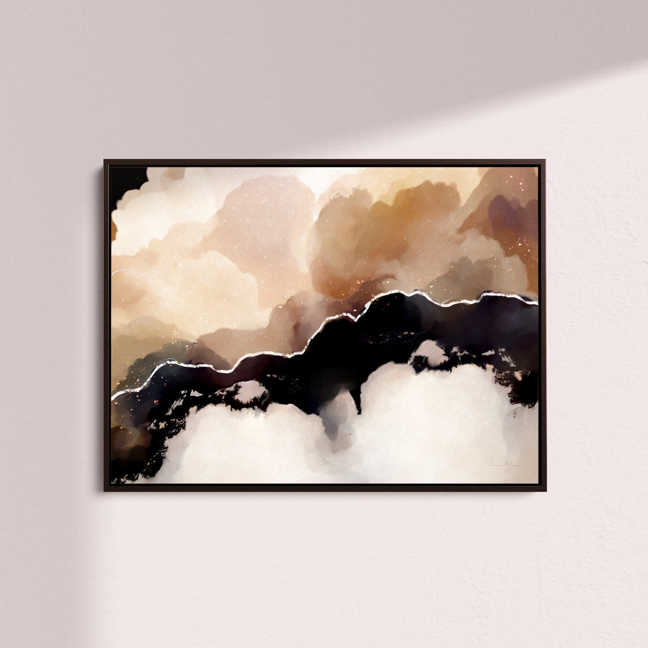 "Alto Stratus No. 3" on Canvas (Limited Edition) Canvas Wall Art Corinne Melanie Art Framed - Black 30x20in / 75x50cm 