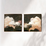 "Alto Cirrus No. 1" & "Alto Cirrus No. 2" on Canvas - Set of 2 Square