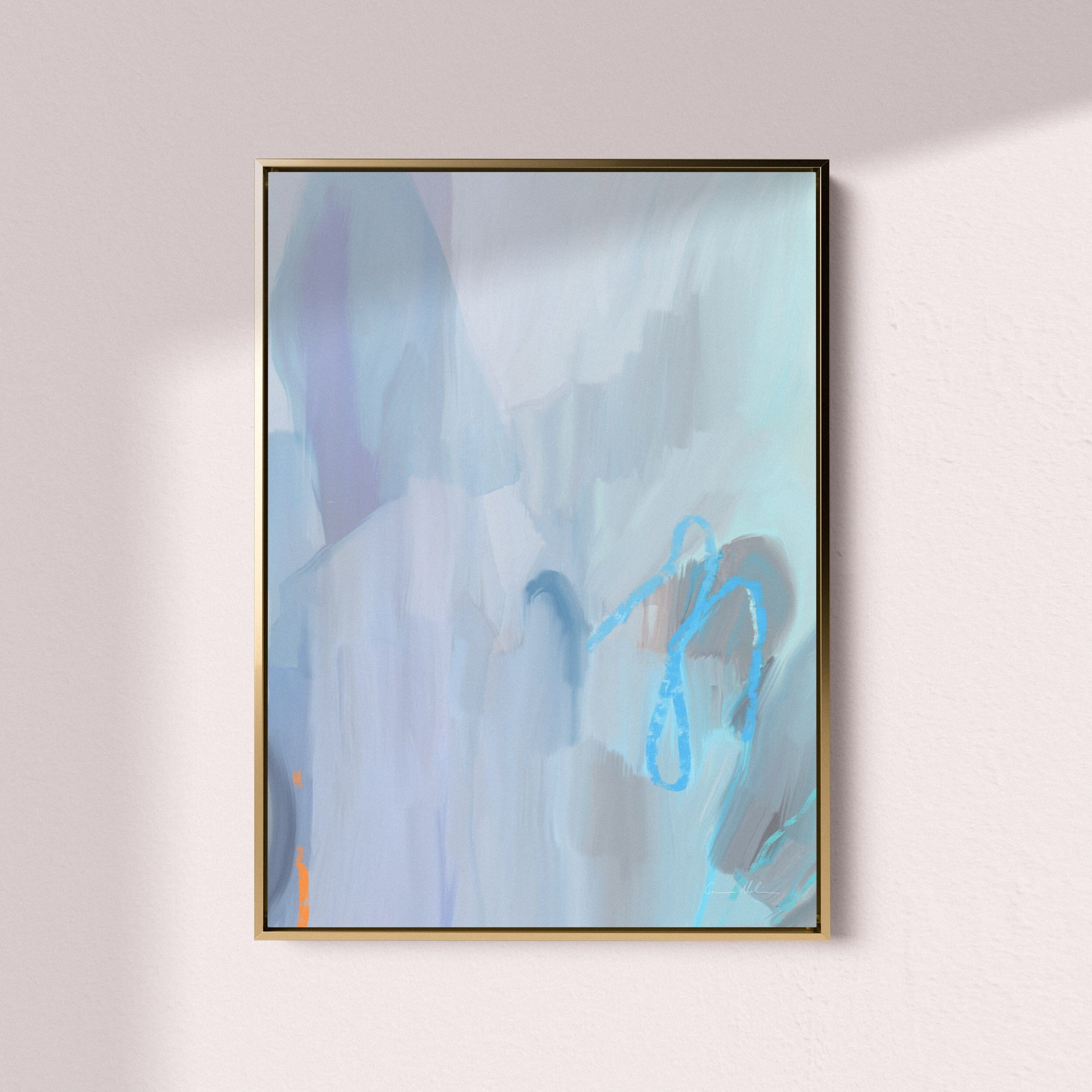 "Amalfi Coast" on Canvas - Portrait I Canvas Wall Art Corinne Melanie Art Professionally Framed - Gold 24x32in / 60x80cm 
