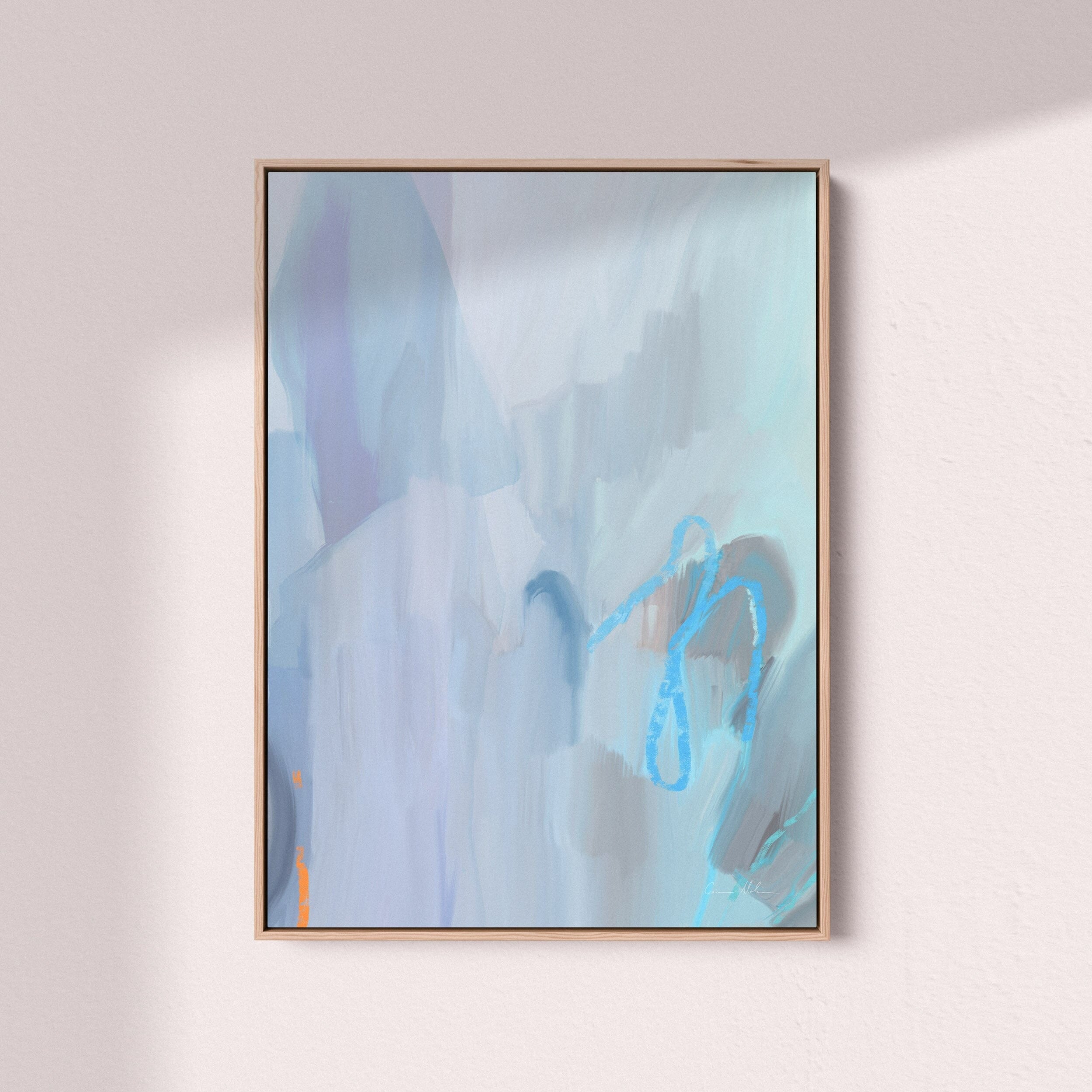 "Amalfi Coast" on Canvas - Portrait I Canvas Wall Art Corinne Melanie Art Professionally Framed - Oak 24x32in / 60x80cm 