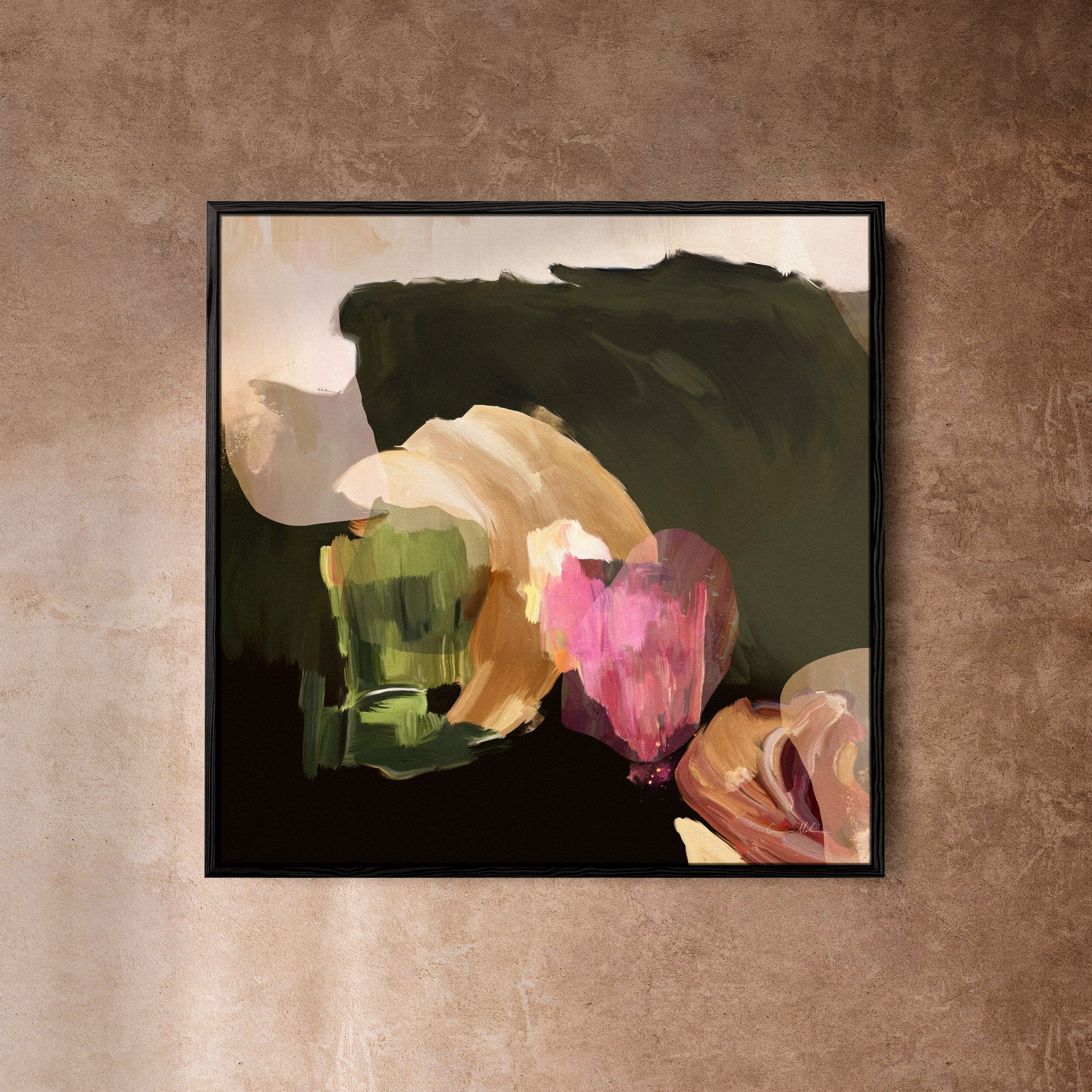 "Apostle Bay No. 1" on Canvas - Limited Edition Canvas Wall Art Corinne Melanie Framed - Black 20x20in / 50x50cm 