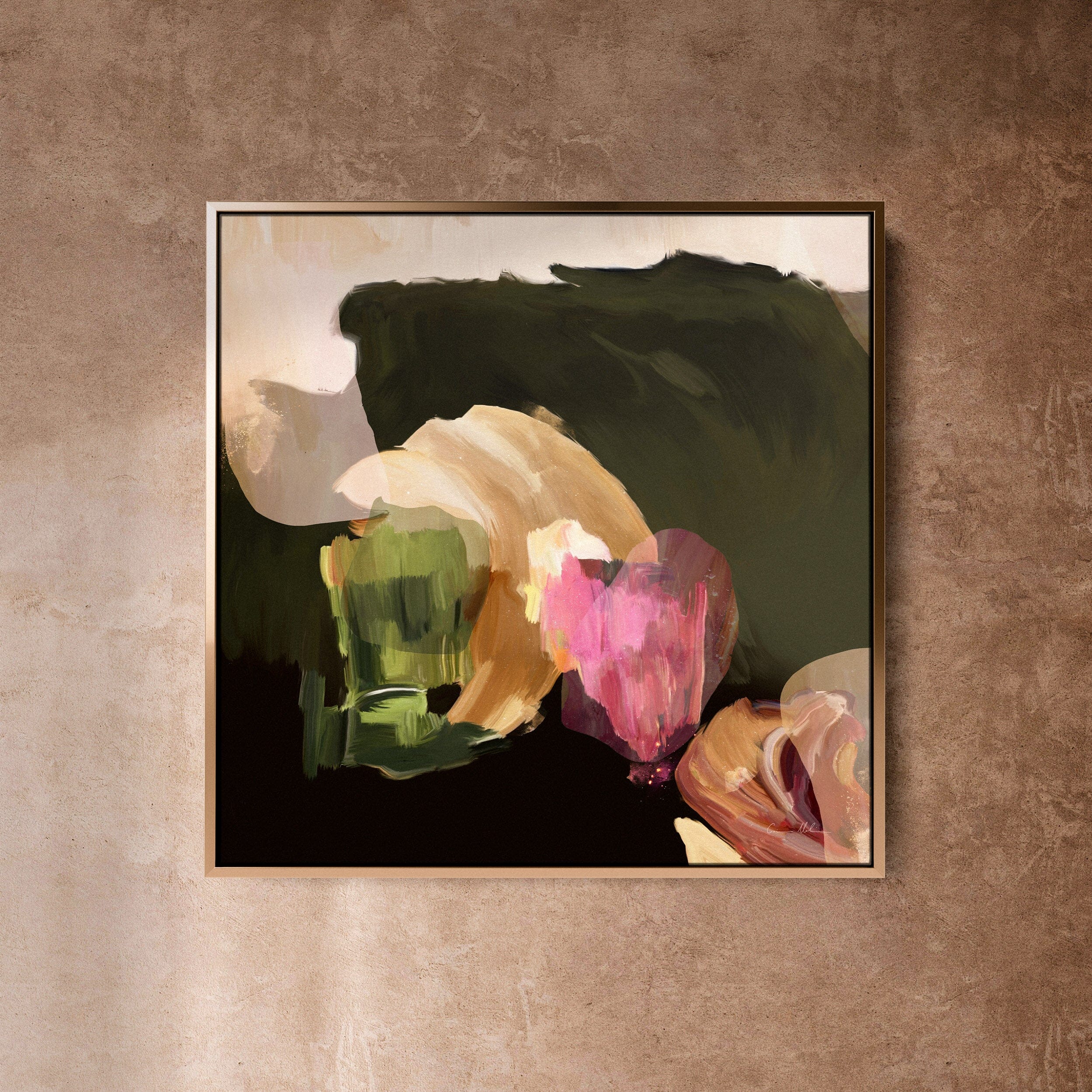 "Apostle Bay No. 1" on Canvas - Limited Edition Canvas Wall Art Corinne Melanie Framed - Gold 20x20in / 50x50cm 
