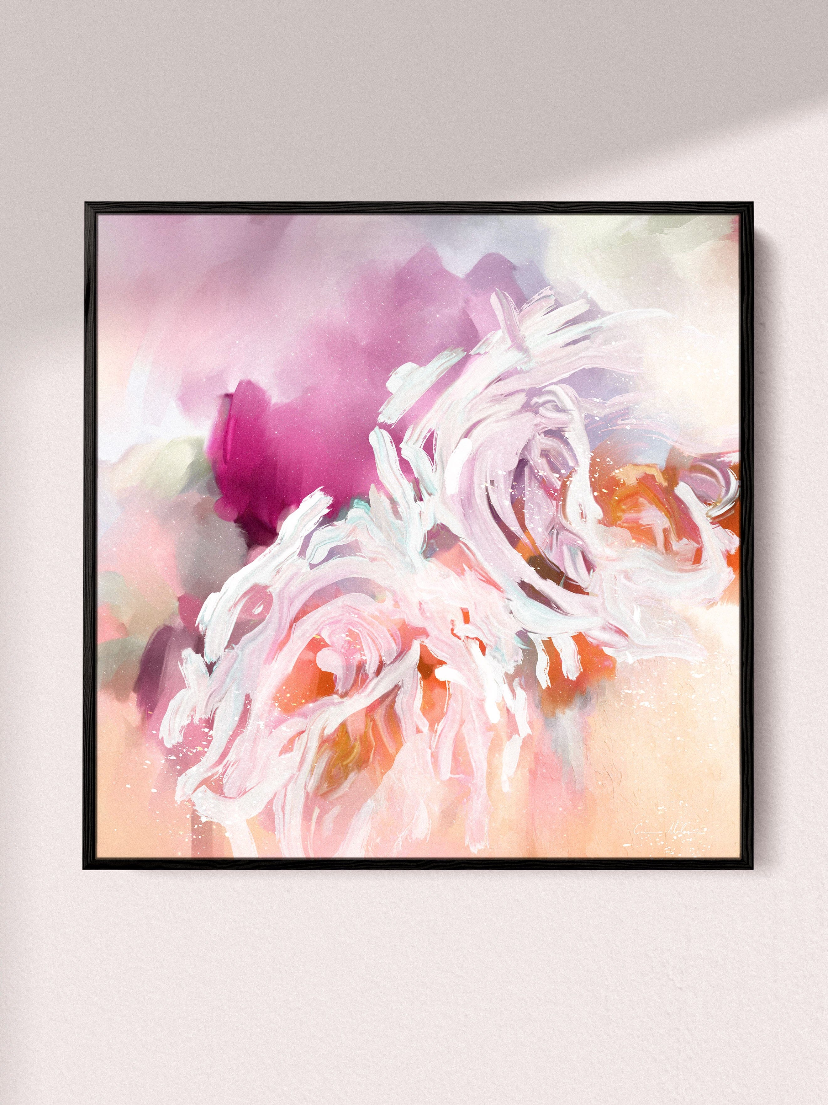 "Calypso No. 1" on Canvas Canvas Wall Art Corinne Melanie Professionally Framed - Black Square XS: 20x20in / 50x50cm 