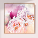 "Calypso No. 1" on Canvas Canvas Wall Art Corinne Melanie Professionally Framed - Oak Square XS: 20x20in / 50x50cm 