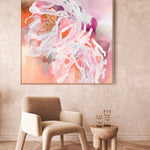 "Calypso No. 2" on Canvas Canvas Wall Art Corinne Melanie Professionally Framed - Oak Square L: 50x50in / 125x125cm 