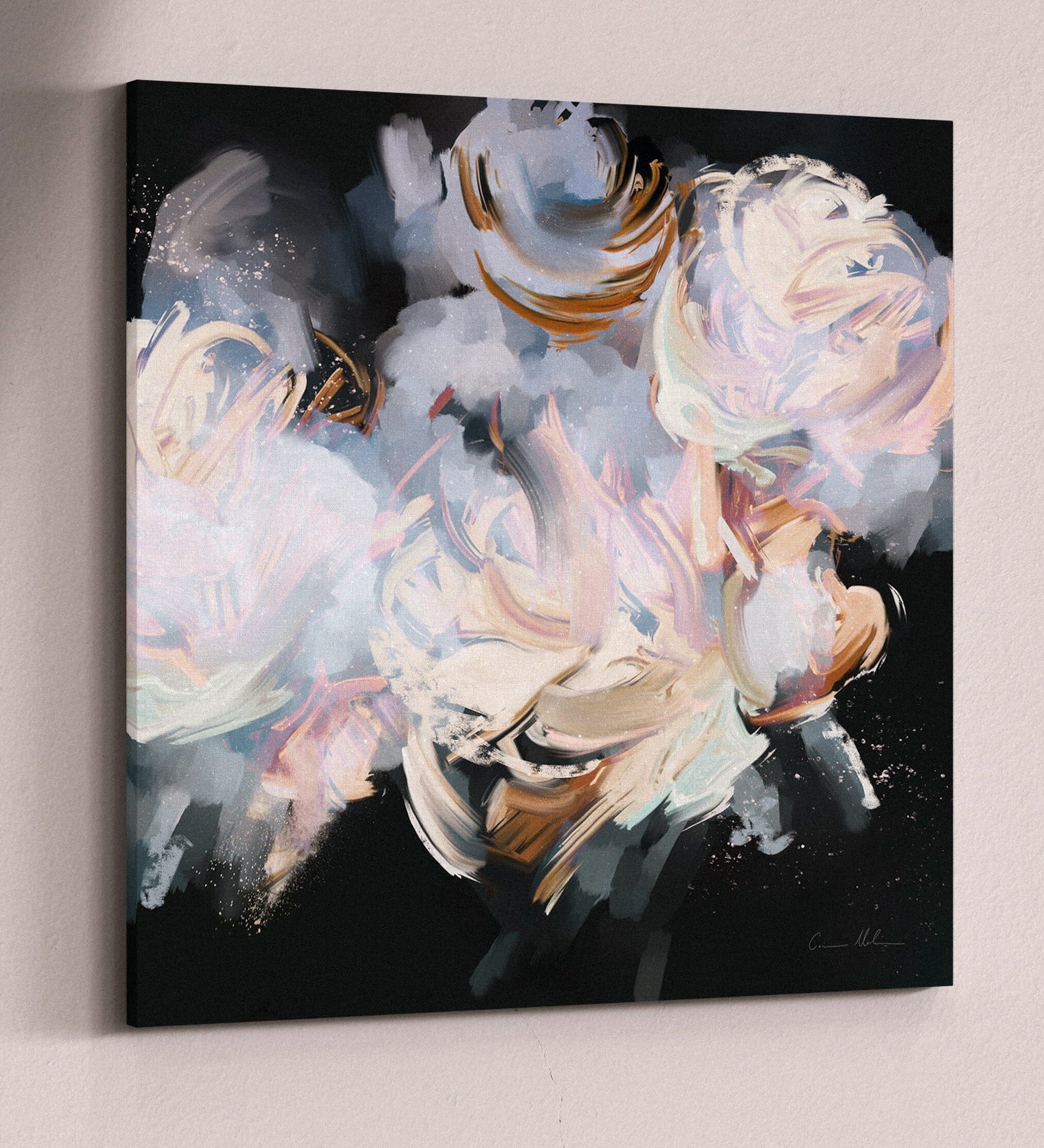 "Capri" on Canvas Canvas Wall Art Corinne Melanie Square XS: 20x20in / 50x50cm Stretched & Ready to Hang Canvas 