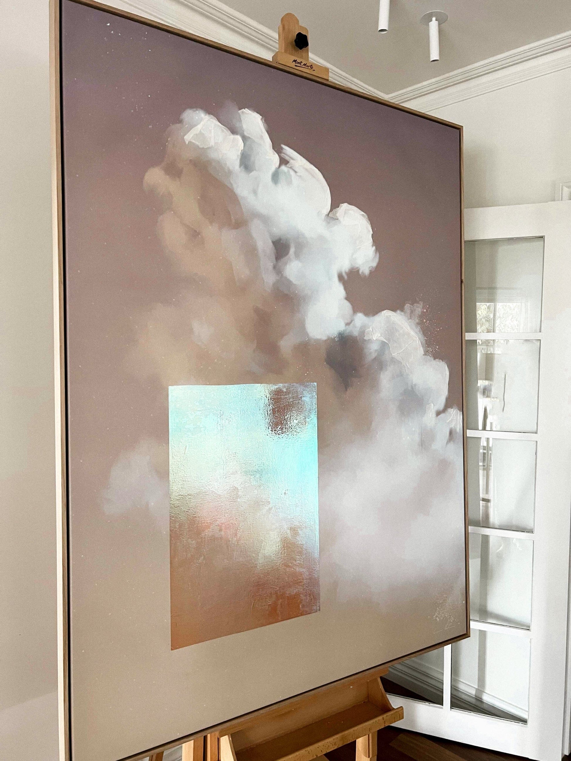 "Chroma Cloud No. 3" [Iridescence] Original Painting Canvas Wall Art Corinne Melanie Art 