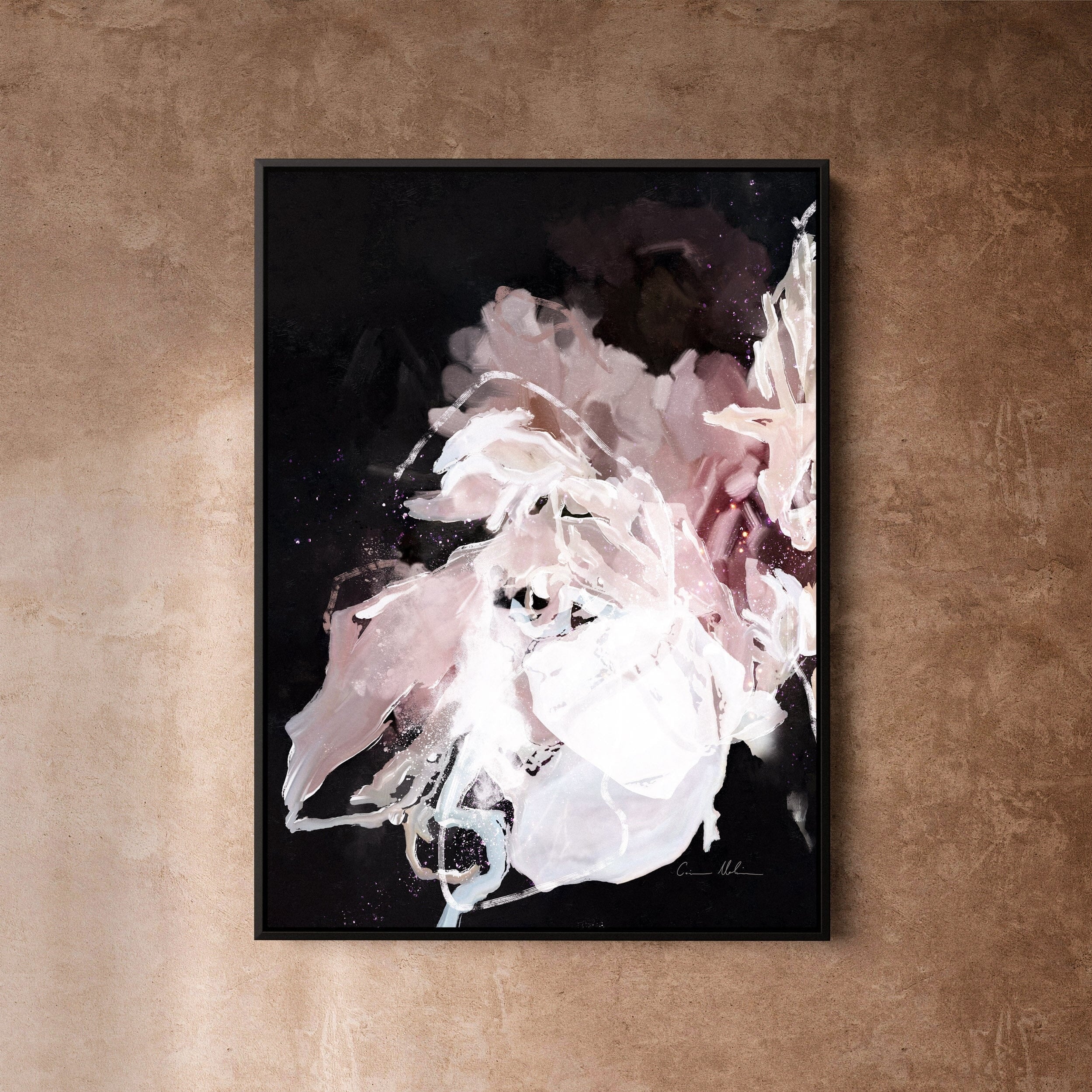 "Dubai" on Canvas - Portrait Canvas Wall Art Corinne Melanie Art Professionally Framed - Black 24x32in / 60x80cm 