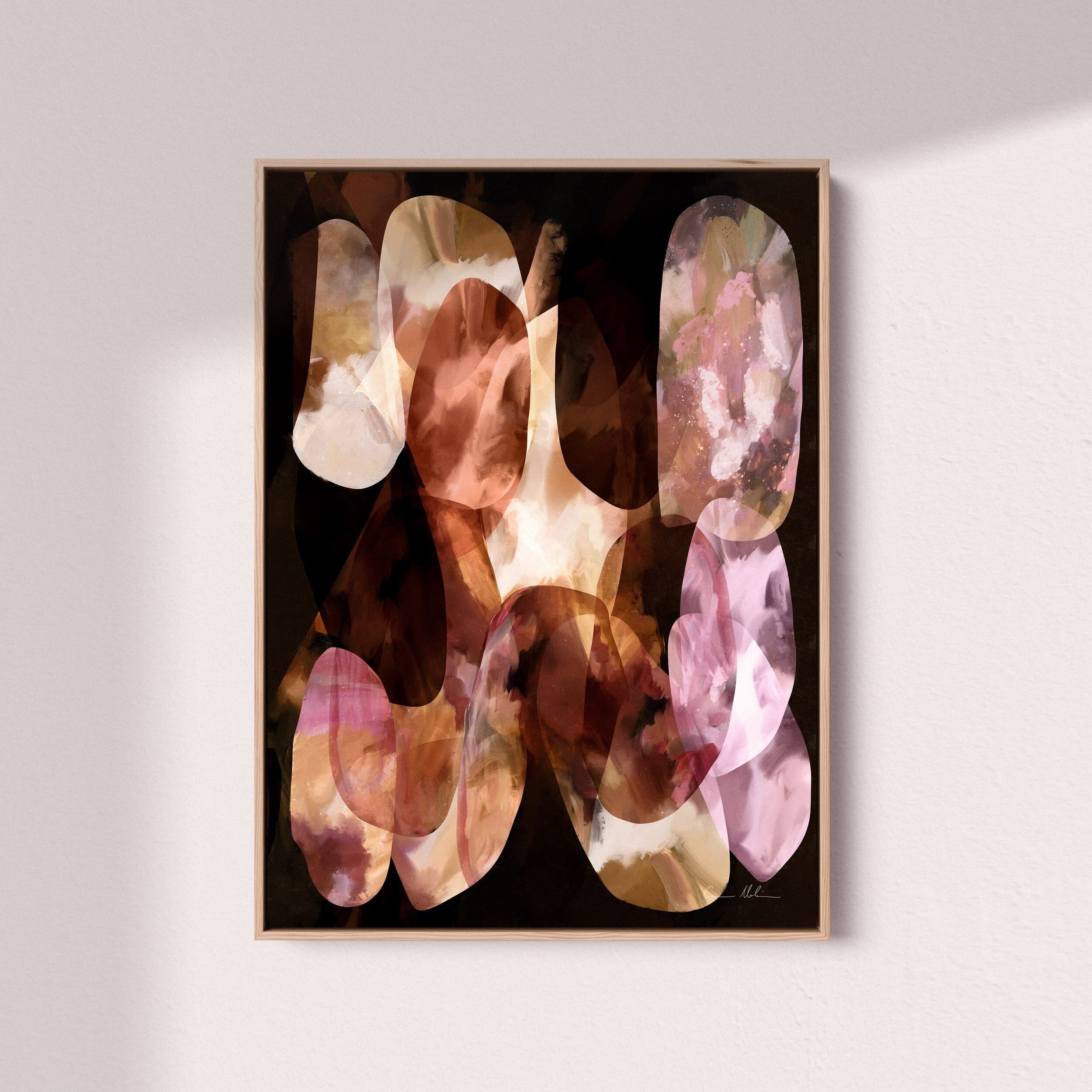 "Kakadu" on Canvas Canvas Wall Art Corinne Melanie Art Professionally Framed - Oak 24x32in / 60x80cm 