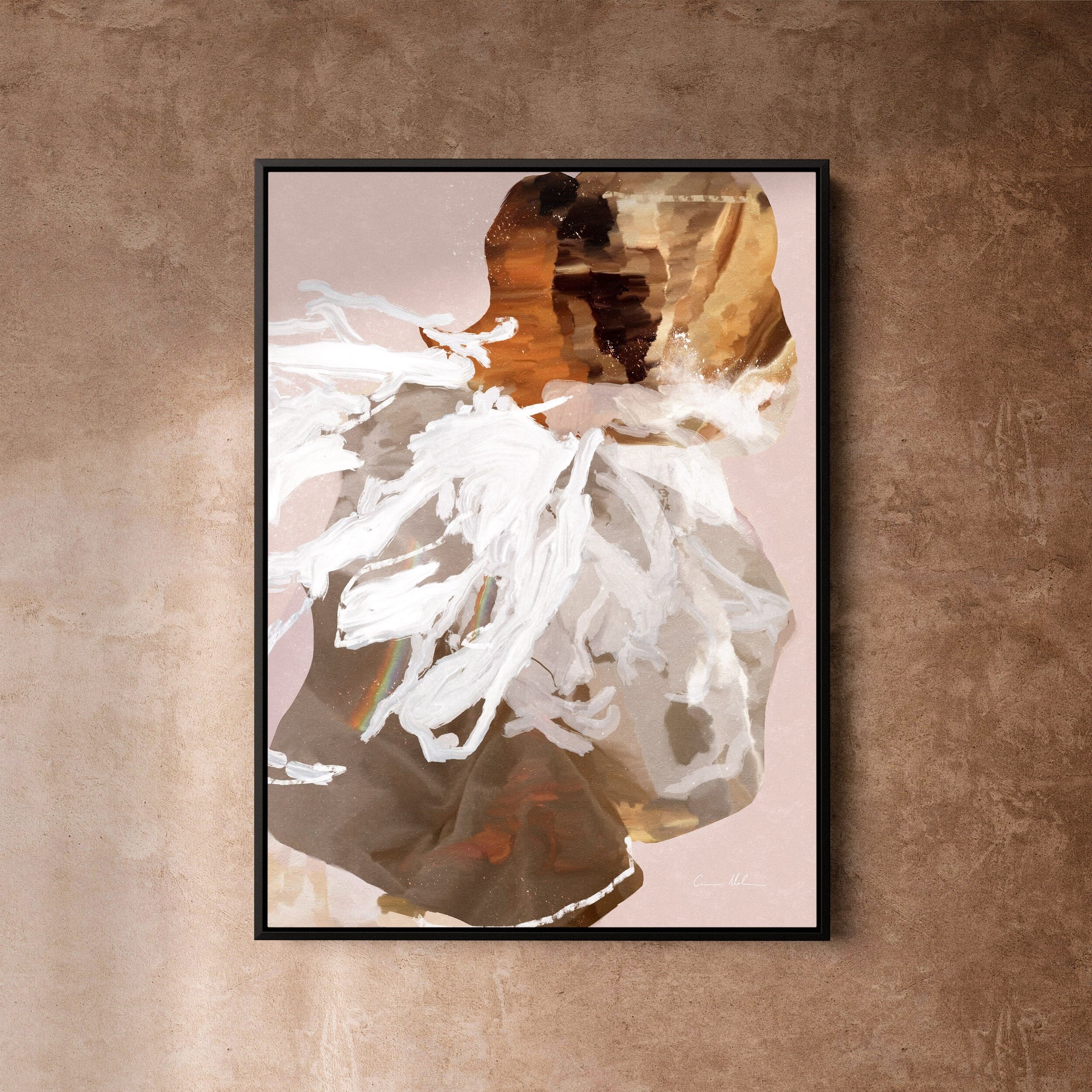 "Kununurra II" on Canvas - Portrait Canvas Wall Art Corinne Melanie Art Professionally Framed - Black 24x32in / 60x80cm 